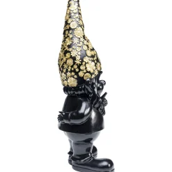 KARE Design Figurine Décorative Nain Standing Noir-Dore 45