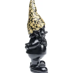 KARE Design Figurine Décorative Nain Standing Noir-Dore 30