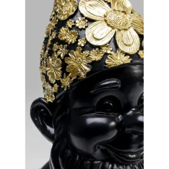 KARE Design Figurine Décorative Nain Standing Noir-Dore 30