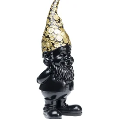 KARE Design Figurine Décorative Nain Standing Noir-Dore 60