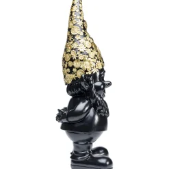 KARE Design Figurine Décorative Nain Standing Noir-Dore 60