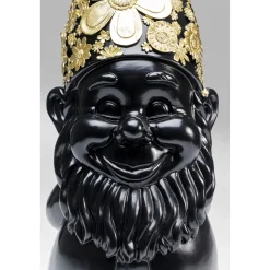 KARE Design Figurine Décorative Nain Standing Noir-Dore 60