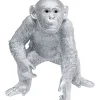 KARE Design Figurine Décorative Playing Ape Argente 50Cm