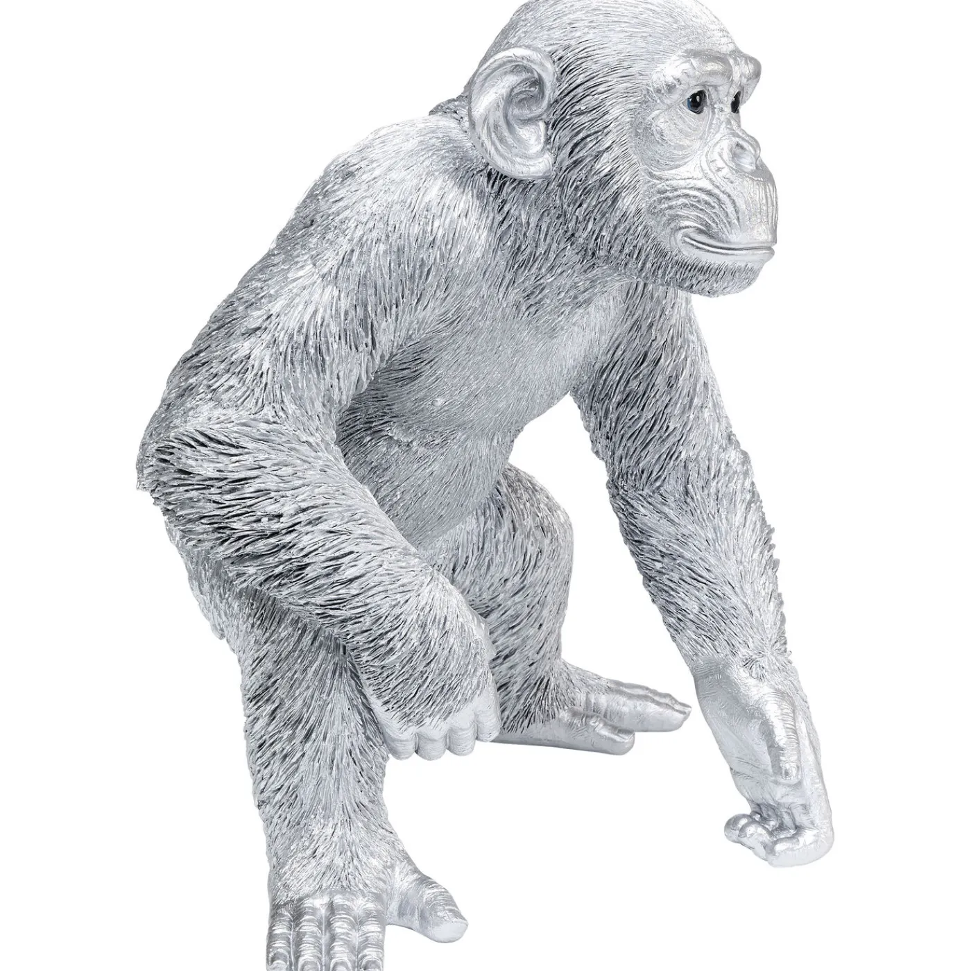KARE Design Figurine Décorative Playing Ape Argente 50Cm
