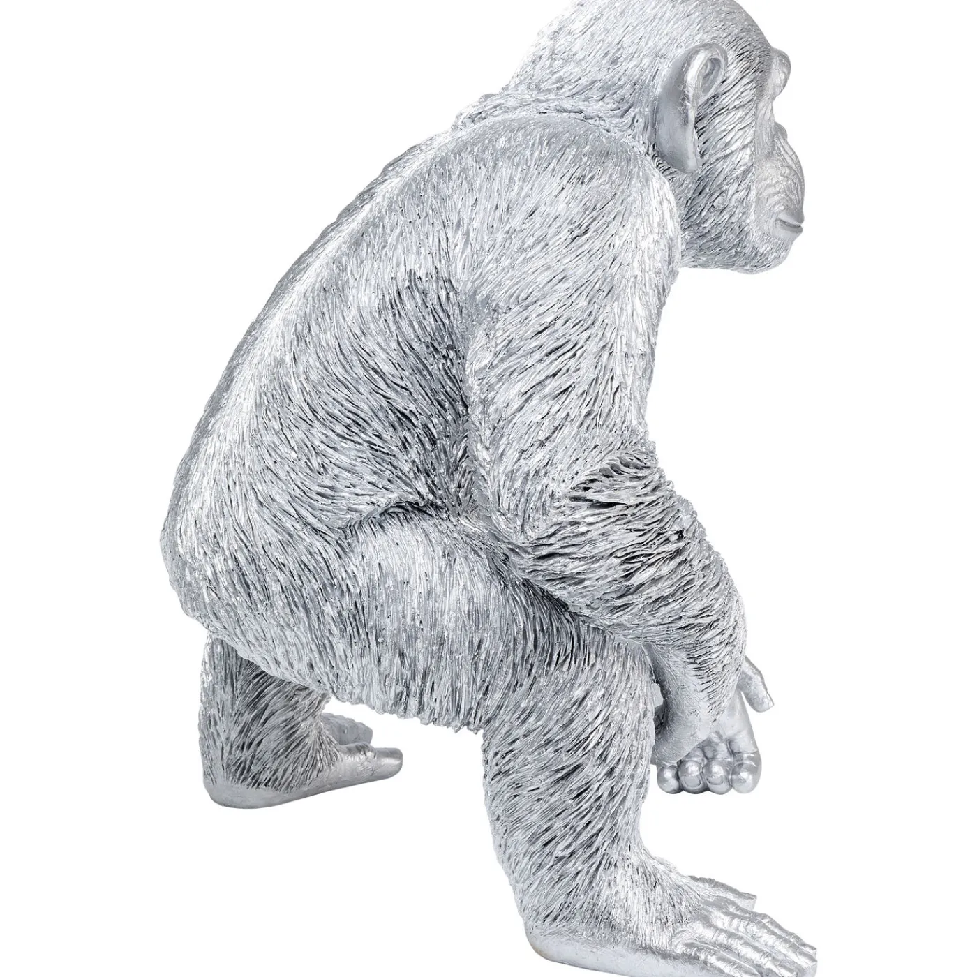 KARE Design Figurine Décorative Playing Ape Argente 50Cm