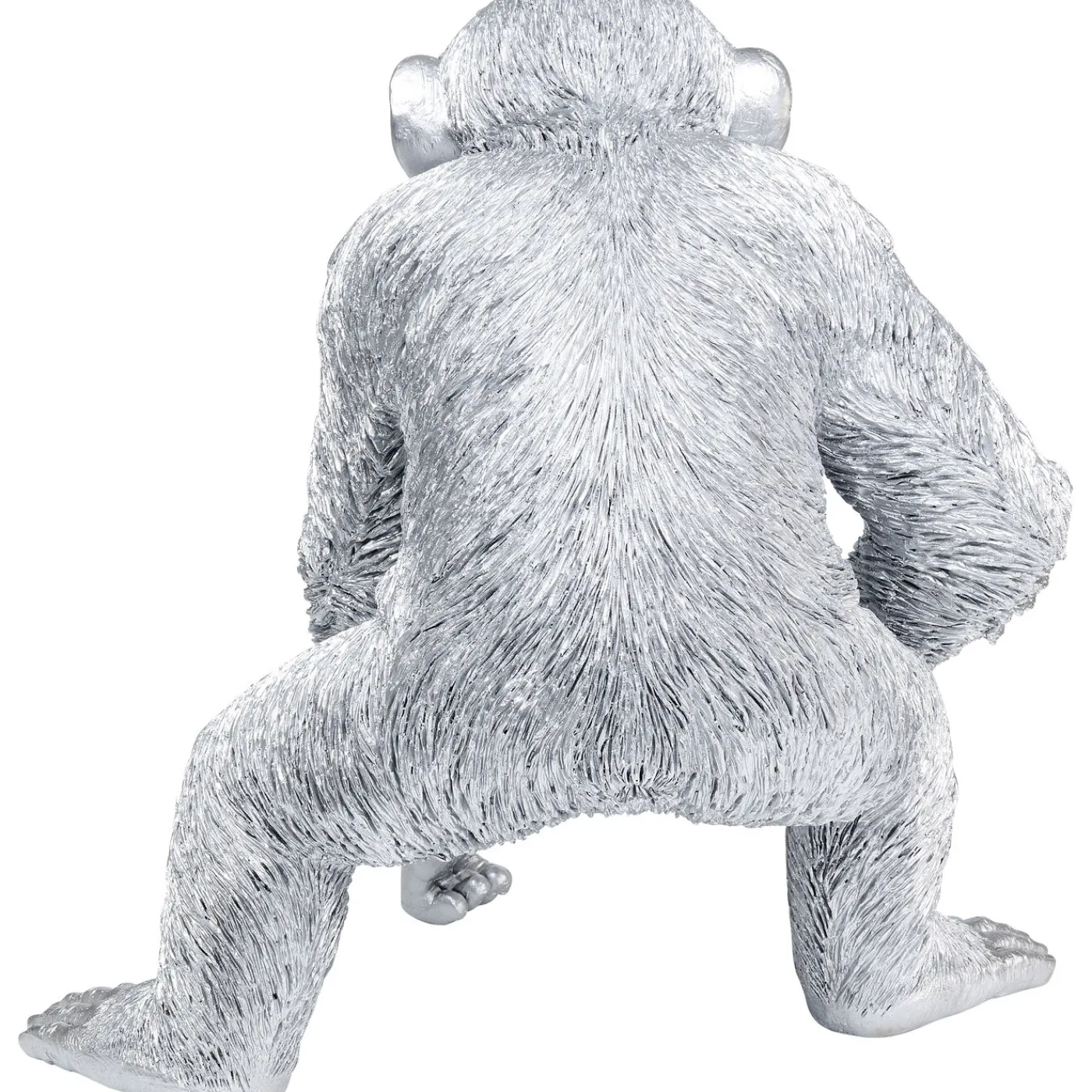 KARE Design Figurine Décorative Playing Ape Argente 50Cm