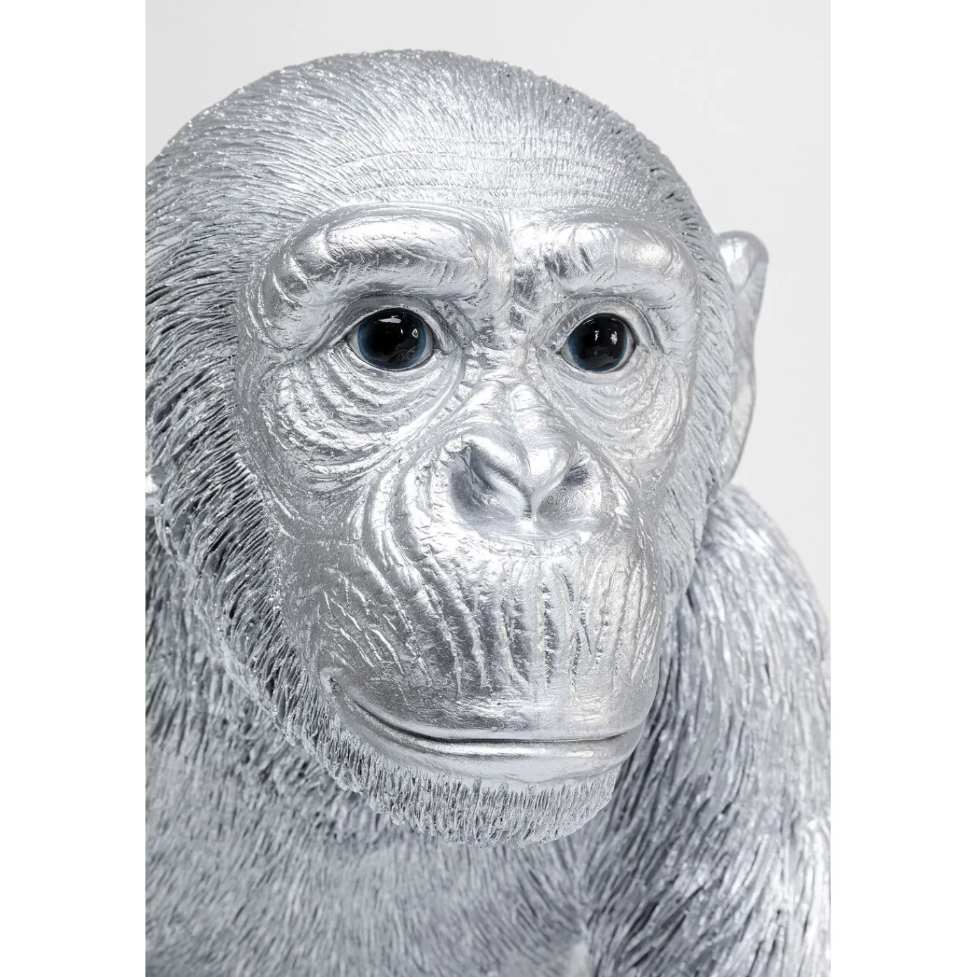 KARE Design Figurine Décorative Playing Ape Argente 50Cm