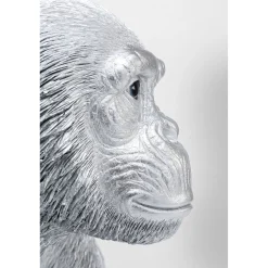 KARE Design Figurine Décorative Playing Ape Argente 50Cm