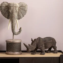 KARE Design Figurine Décorative Rhino Rivets Pearls 25Cm