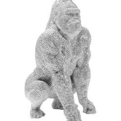 KARE Design Figurine Décorative Shiny Gorilla Argente 46Cm