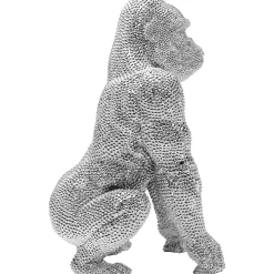 KARE Design Figurine Décorative Shiny Gorilla Argente 46Cm