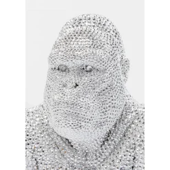KARE Design Figurine Décorative Shiny Gorilla Argente 80Cm