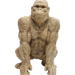 KARE Design Figurine Décorative Shiny Gorilla Dore 46Cm