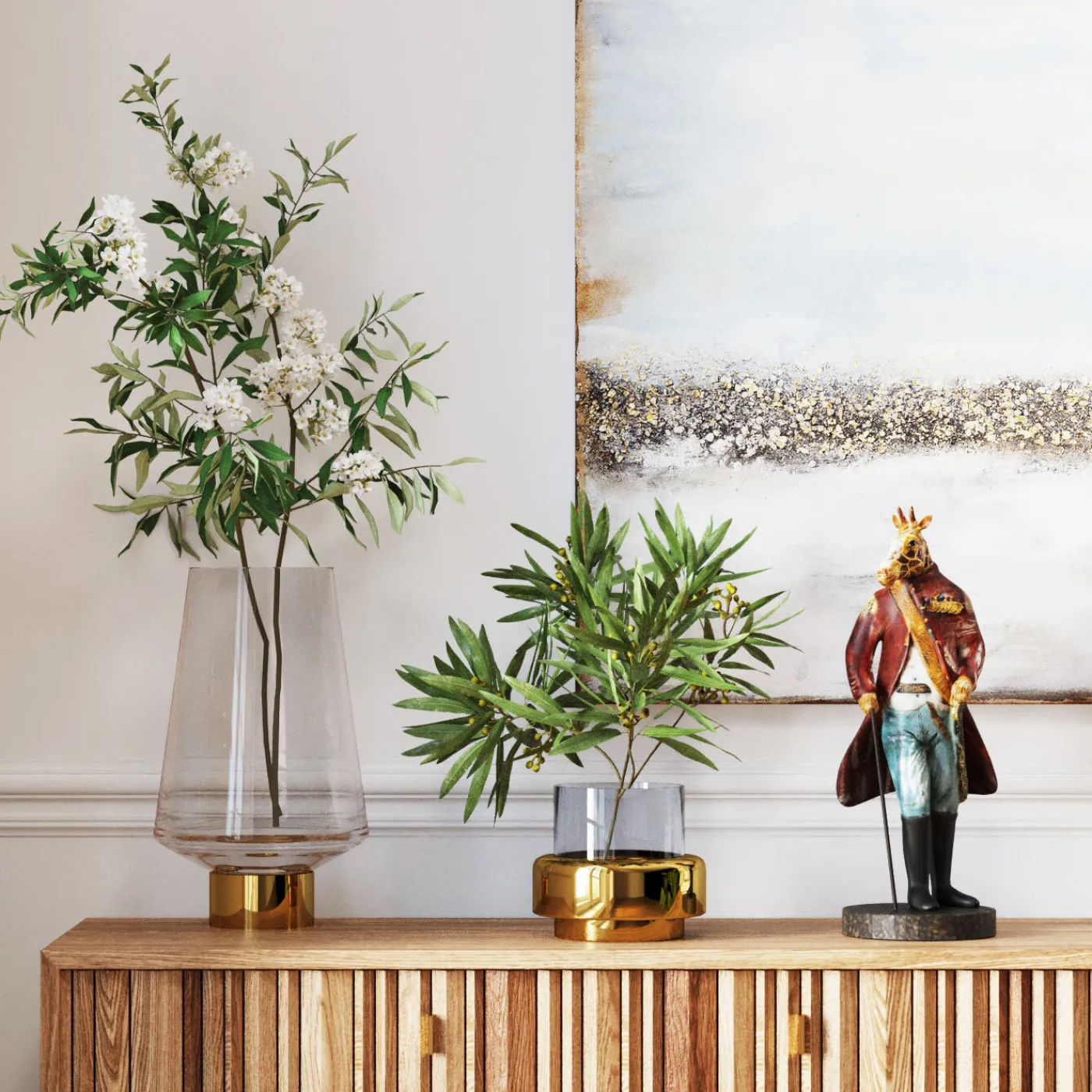 KARE Design Figurine Décorative Sir Giraffe Standing 55Cm