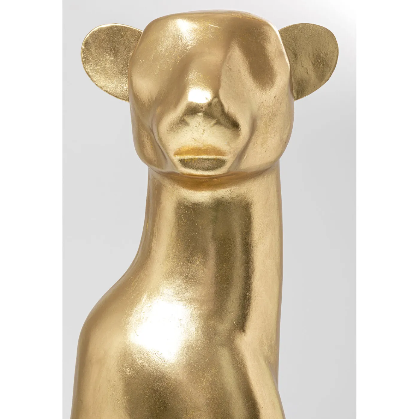 KARE Design Figurine Décorative Sitting Leopard Dore 150