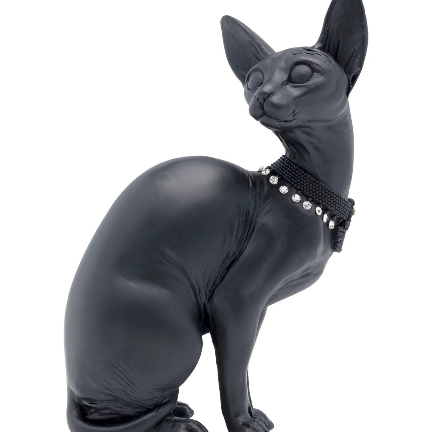 KARE Design Figurine Décorative Sitting Cat Audrey Noir 27
