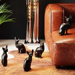 KARE Design Figurine Décorative Sitting Cat Audrey Noir 27