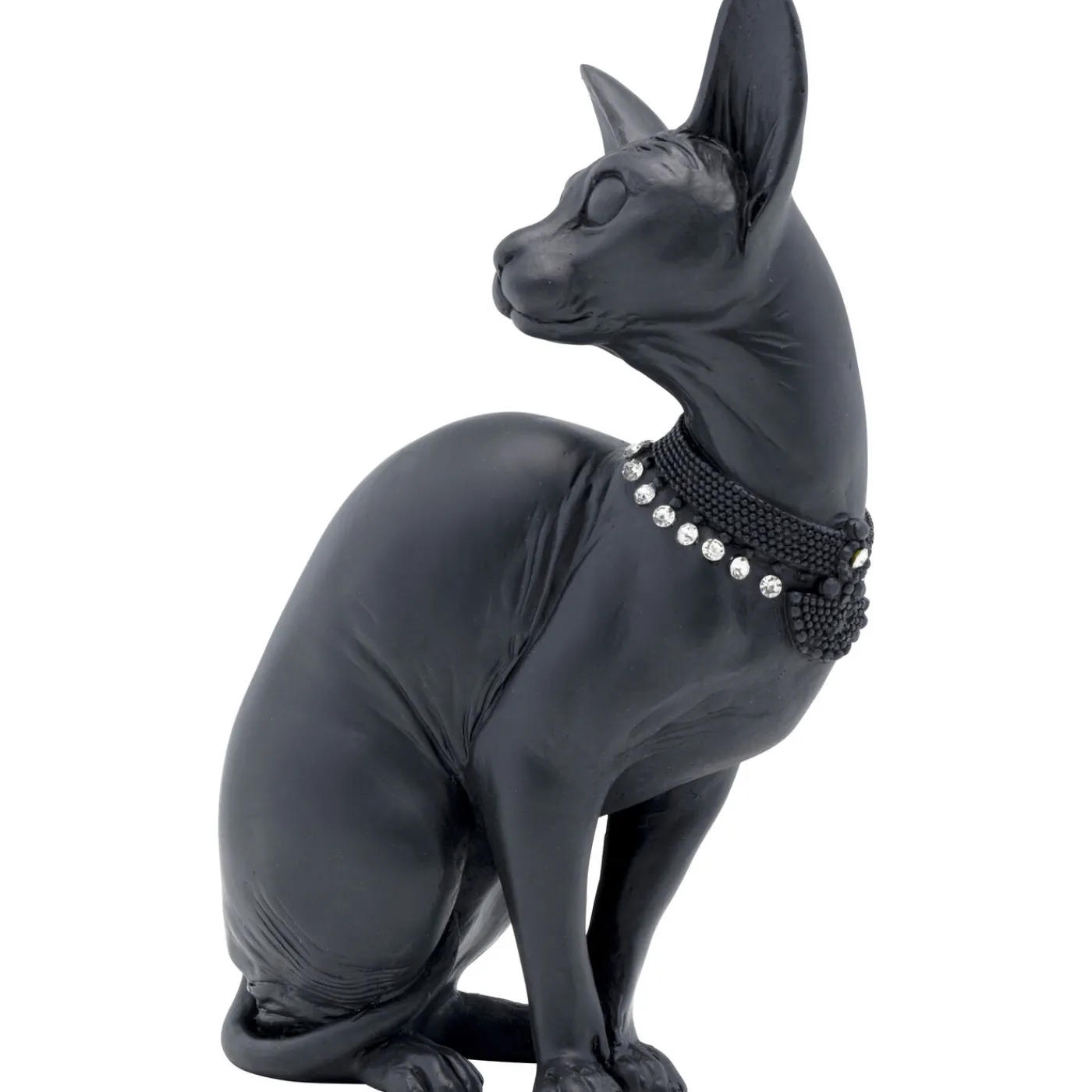 KARE Design Figurine Décorative Sitting Cat Audrey Noir 27