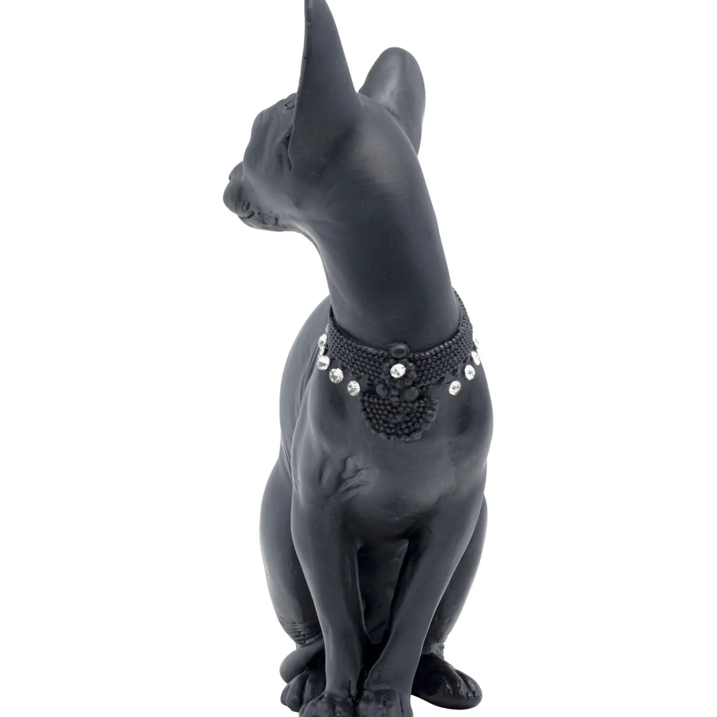 KARE Design Figurine Décorative Sitting Cat Audrey Noir 27