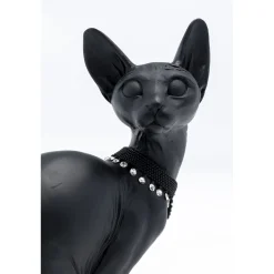 KARE Design Figurine Décorative Sitting Cat Audrey Noir 27