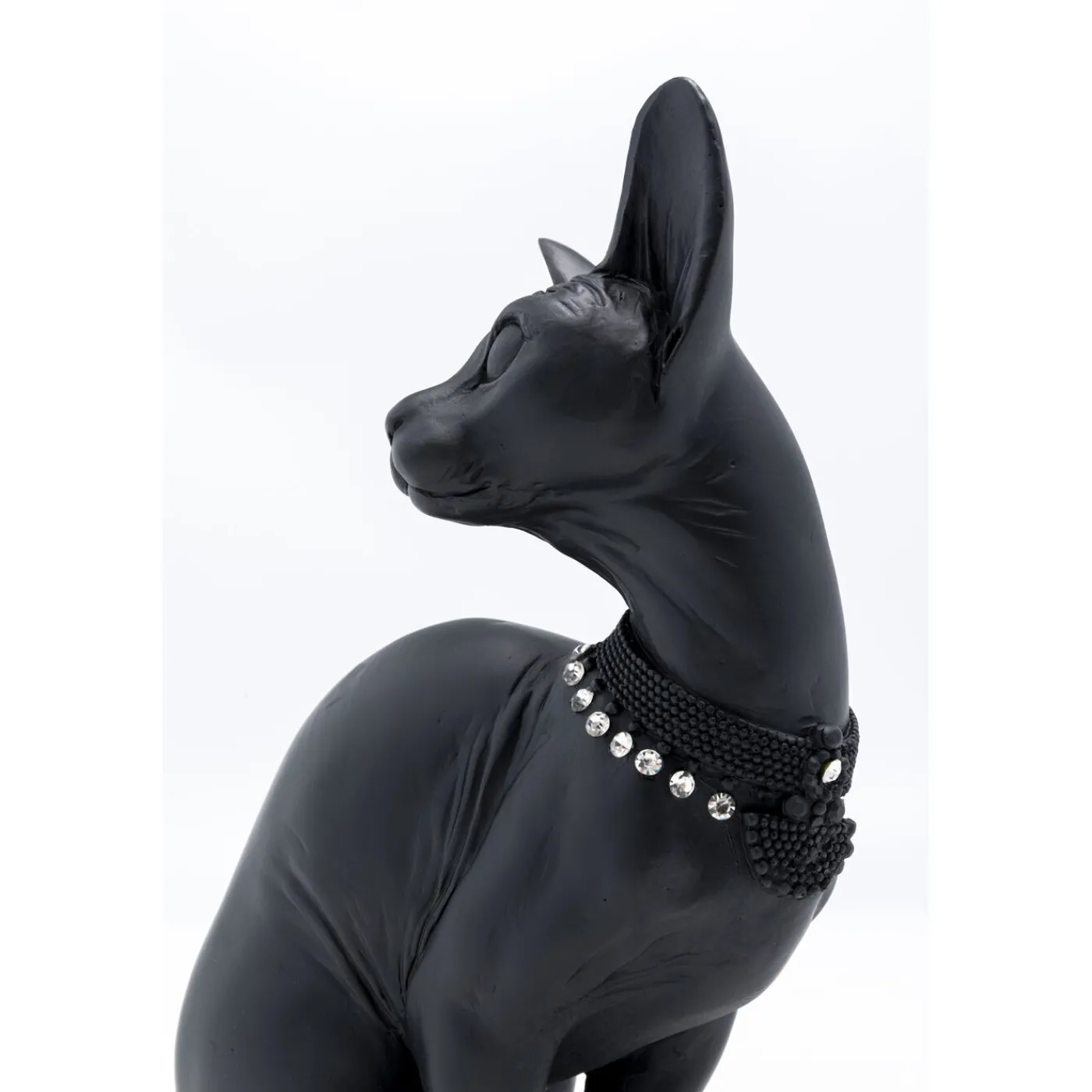 KARE Design Figurine Décorative Sitting Cat Audrey Noir 27