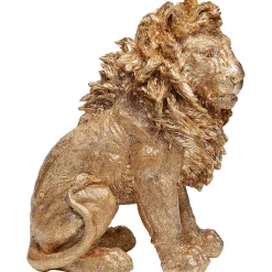KARE Design Figurine Décorative Sitting Lion Dore 42Cm