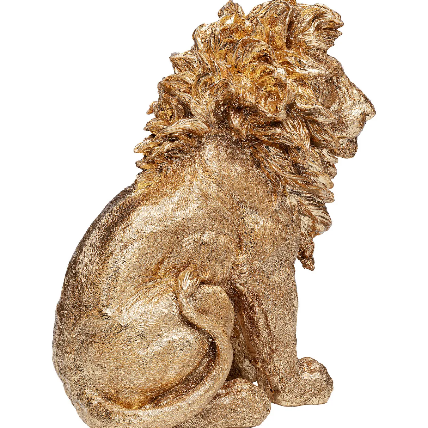 KARE Design Figurine Décorative Sitting Lion Dore 42Cm