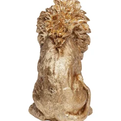 KARE Design Figurine Décorative Sitting Lion Dore 42Cm