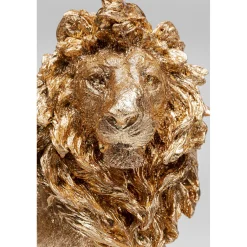 KARE Design Figurine Décorative Sitting Lion Dore 42Cm