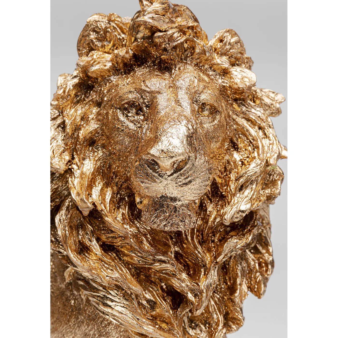 KARE Design Figurine Décorative Sitting Lion Dore 42Cm