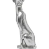 KARE Design Figurine Décorative Sitting Leopard Argente 150