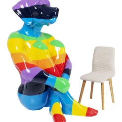 KARE Design Figurine Décorative Sitting Dog Rainbow 173Cm