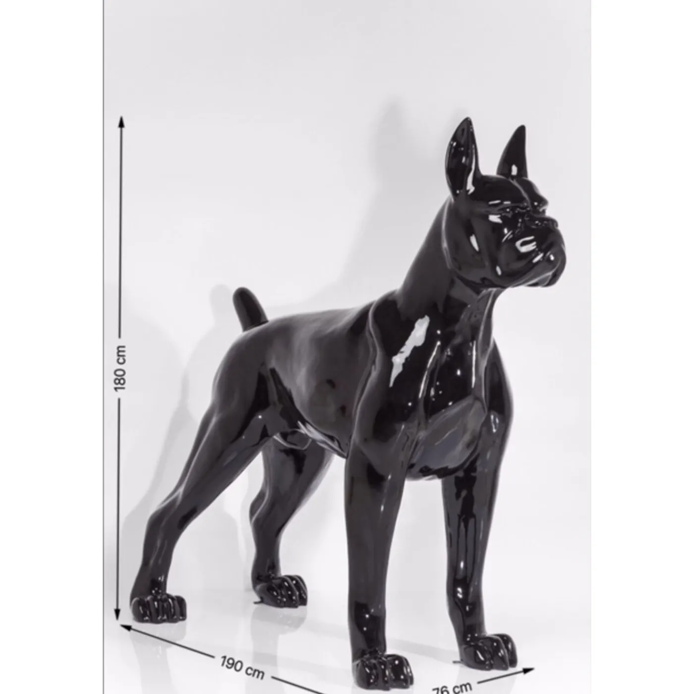 KARE Design Figurine Décorative Toto Xl Noir 180Cm