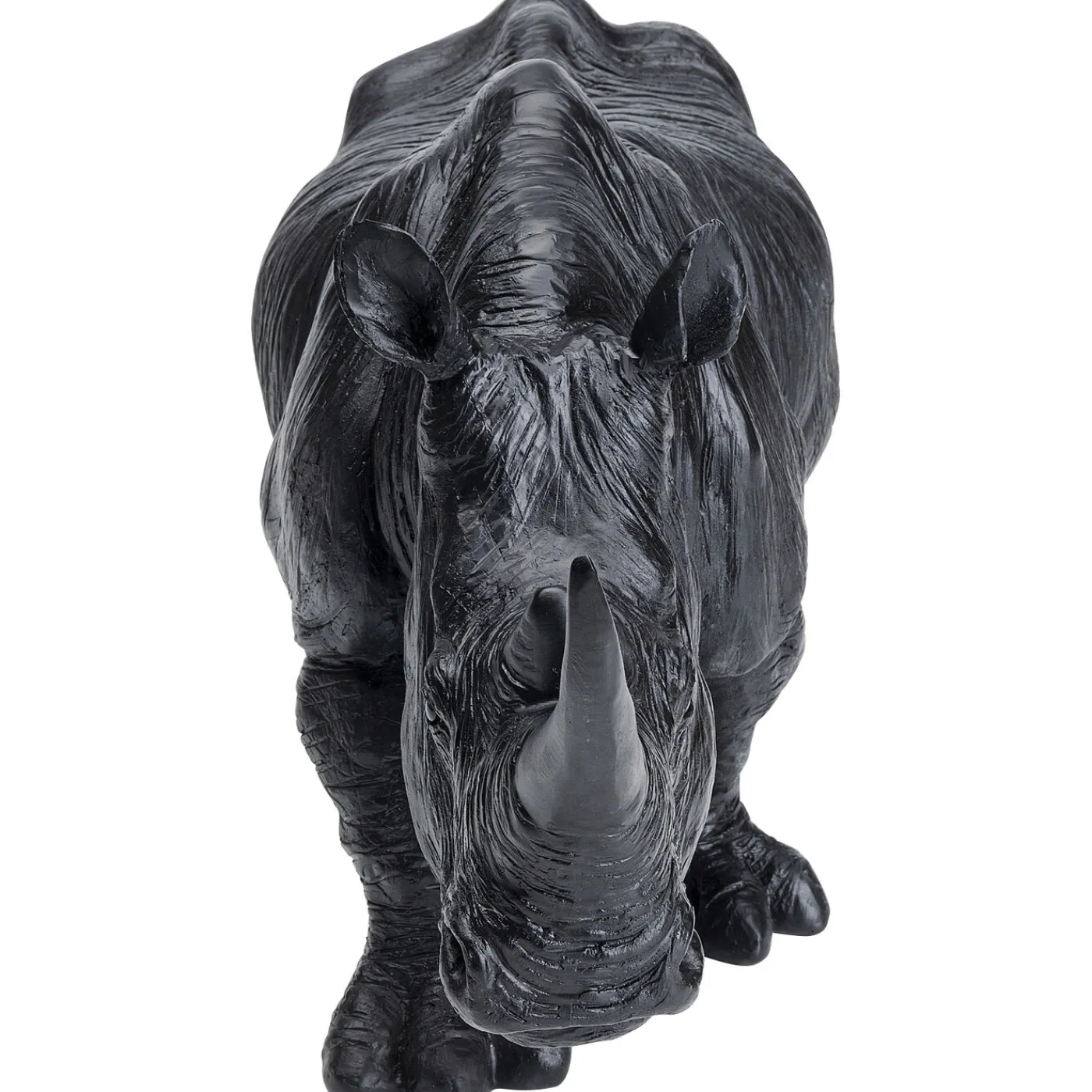 KARE Design Figurine Décorative Walking Rhino Noir 56Cm