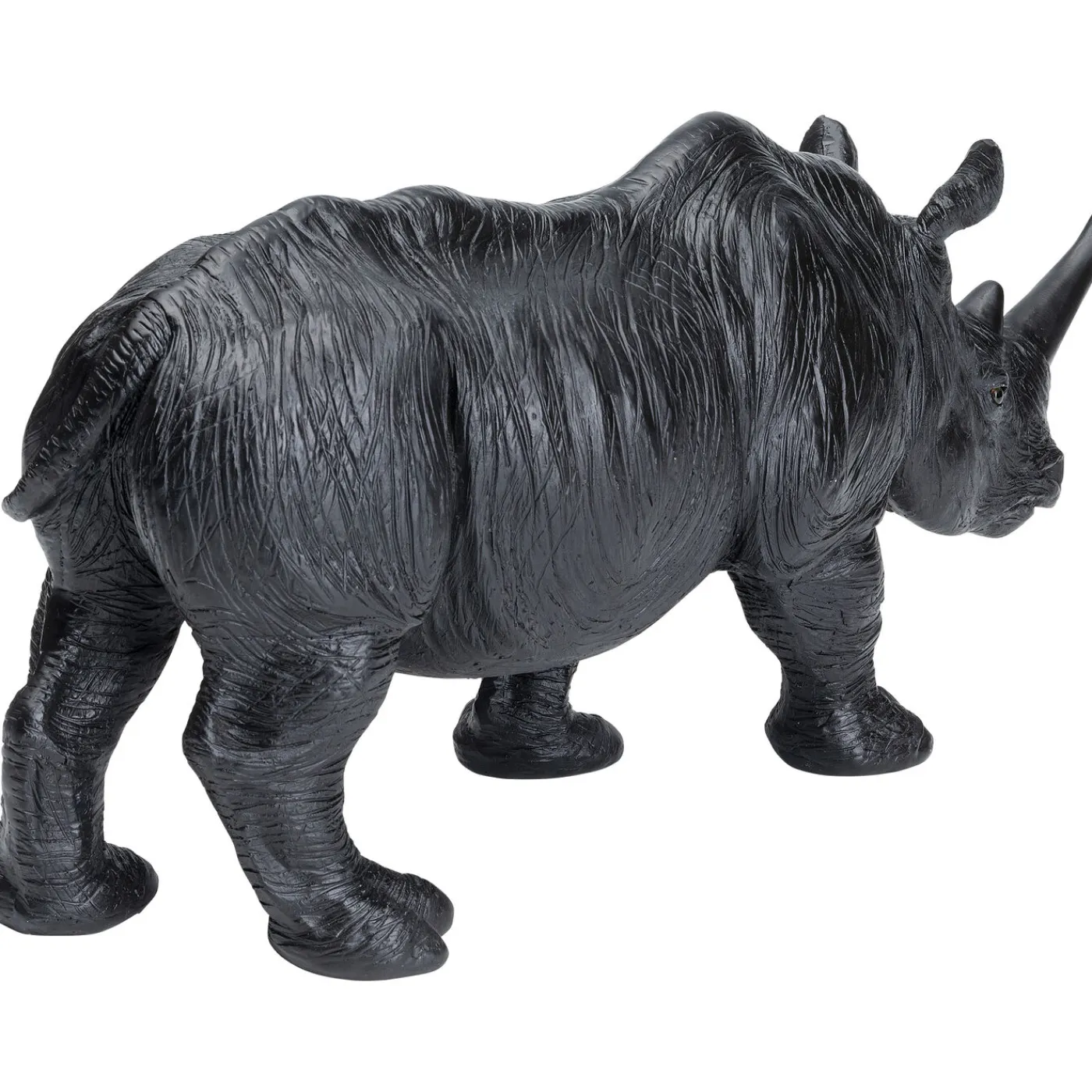 KARE Design Figurine Décorative Walking Rhino Noir 56Cm