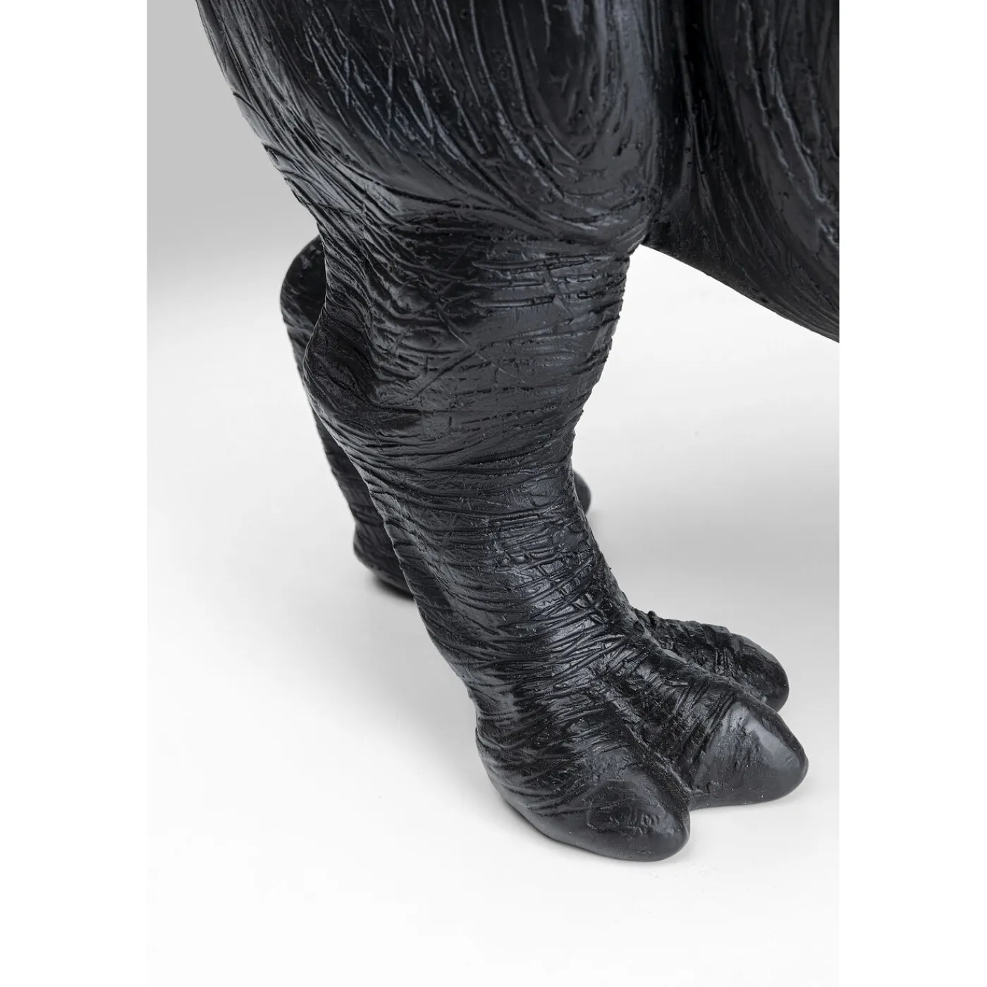 KARE Design Figurine Décorative Walking Rhino Noir 56Cm