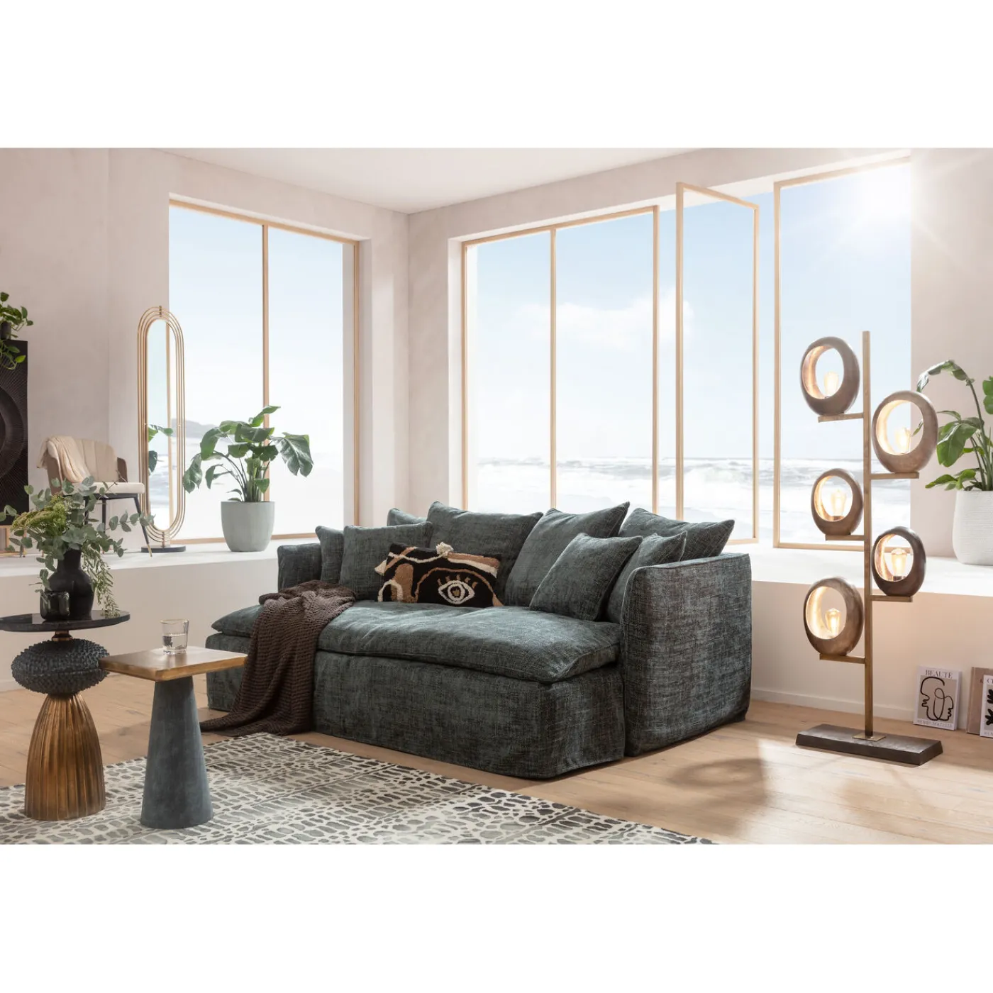 KARE Design Grand Canapés Boheme Teal 230Cm