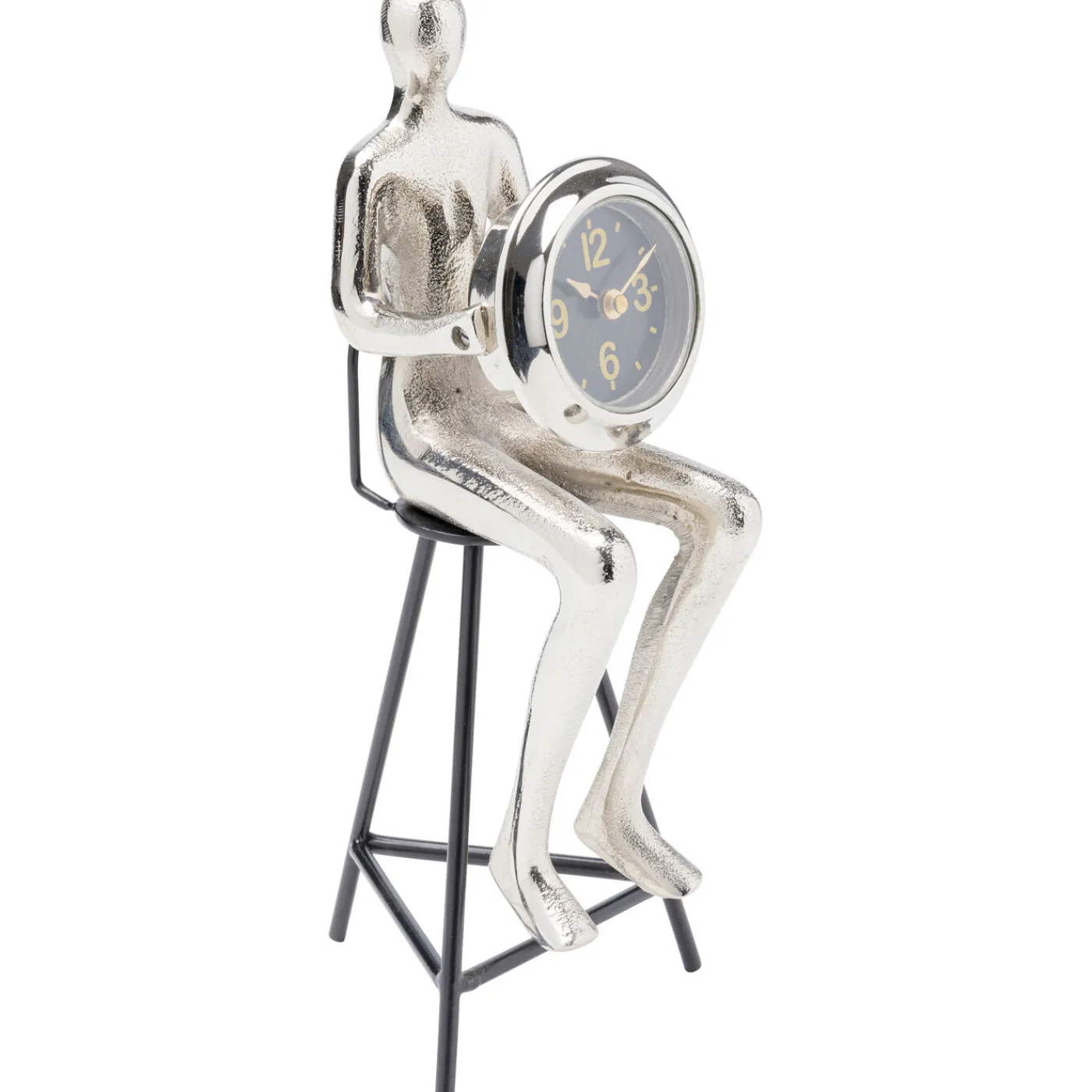 KARE Design Horloge A Poser Sitting Man Argente 12X31Cm