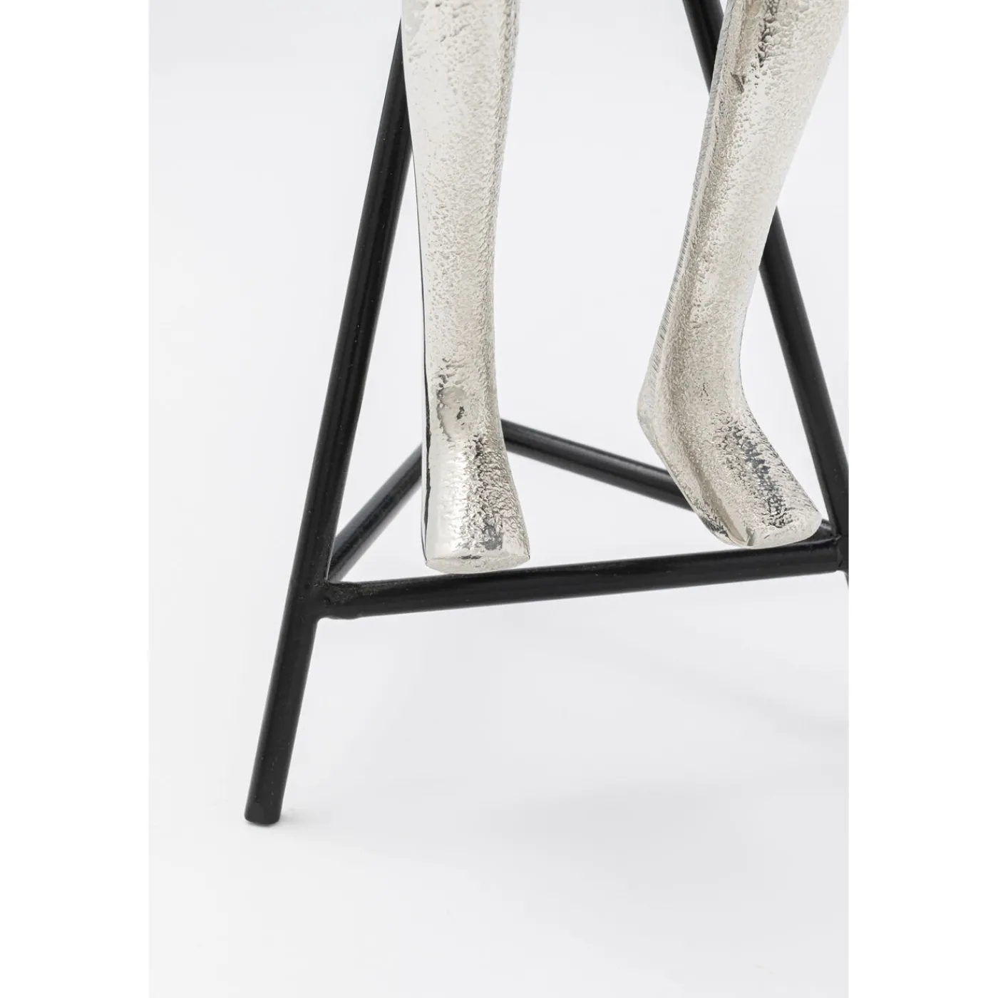 KARE Design Horloge A Poser Sitting Man Argente 12X31Cm