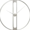 KARE Design Horloge Murale Clip Argente O60Cm