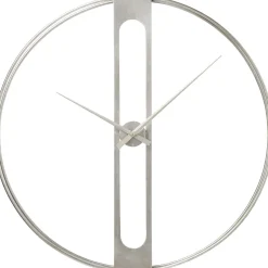 KARE Design Horloge Murale Clip Argente O60Cm