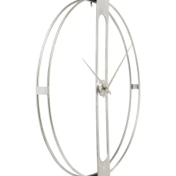 KARE Design Horloge Murale Clip Argente O60Cm