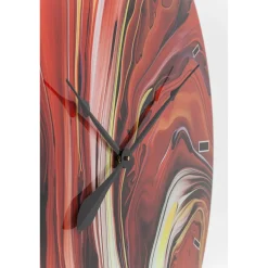 KARE Design Horloge Murale En Verre Chaos Fire O80Cm