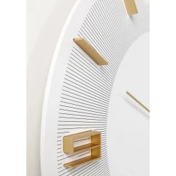 KARE Design Horloge Murale Leonardo Blanc/Dore O49Cm