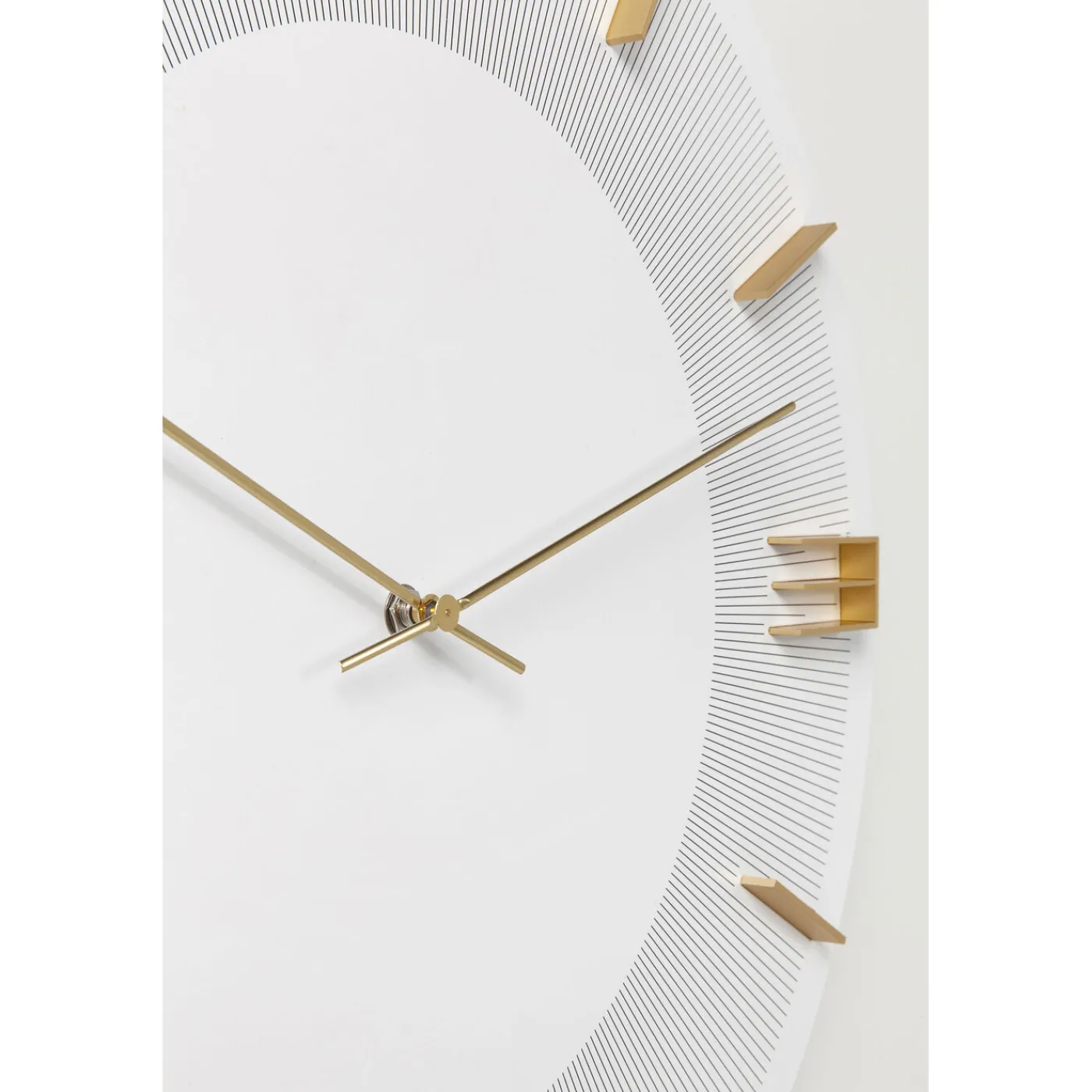 KARE Design Horloge Murale Leonardo Blanc/Dore O49Cm