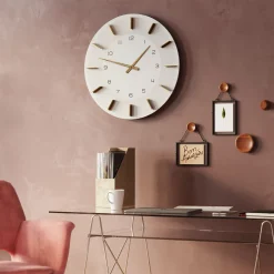 KARE Design Horloge Murale Lio Blanc O60Cm
