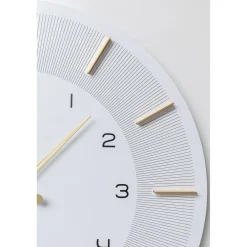 KARE Design Horloge Murale Lio Blanc O60Cm