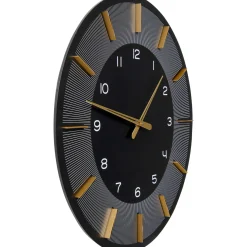 KARE Design Horloge Murale Lio Noir O60Cm