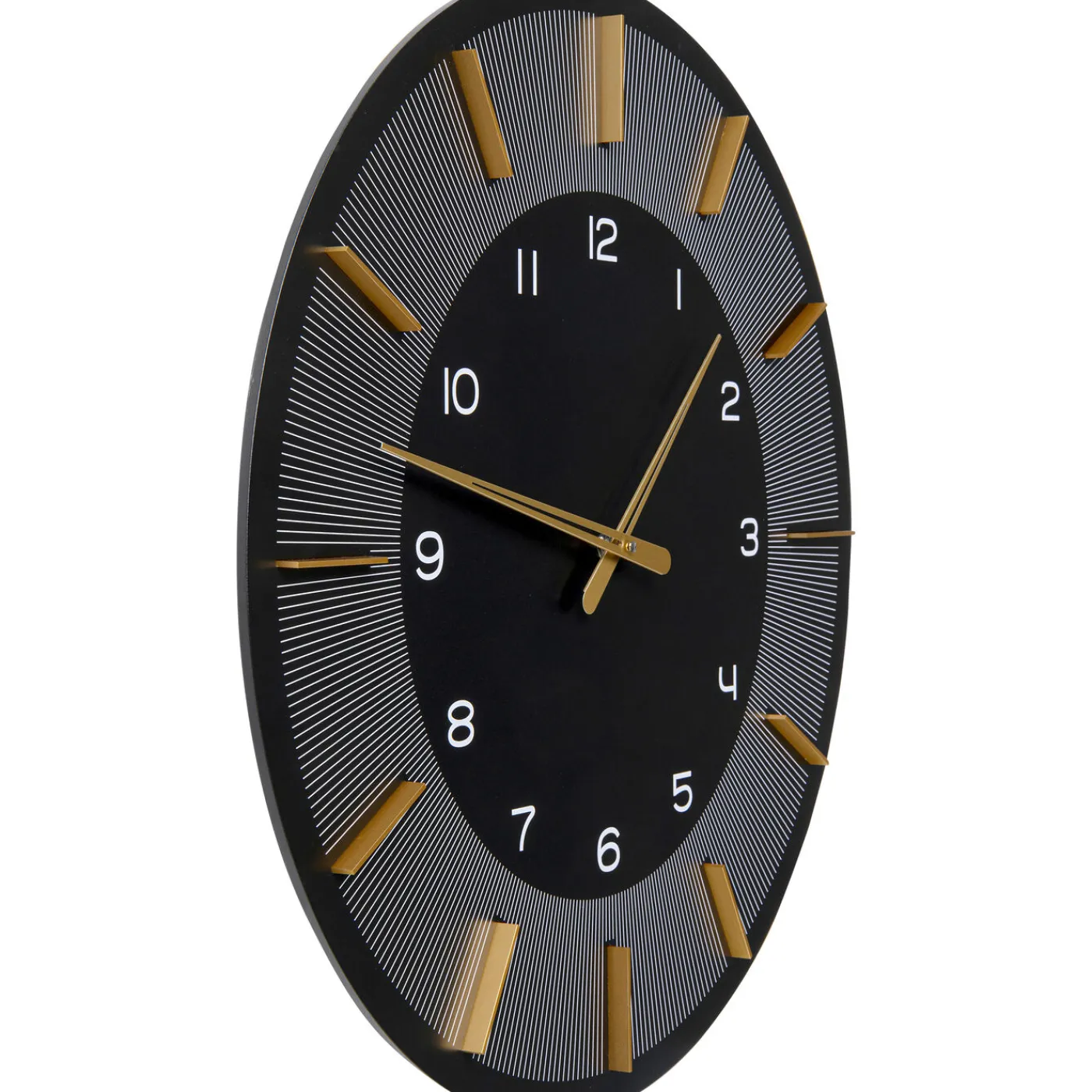 KARE Design Horloge Murale Lio Noir O60Cm