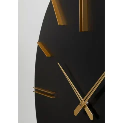 KARE Design Horloge Murale Luca Noir O70Cm